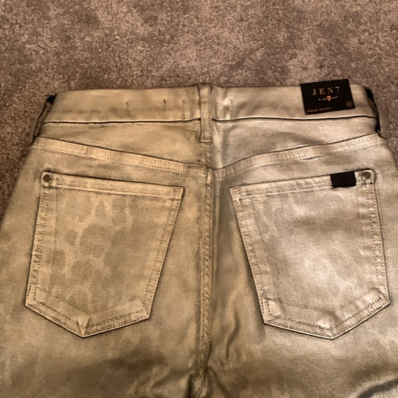 7 for all mankind coated silver jeans - Picture 4 of 7